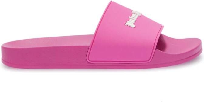 Palm Angels Slippers met logoprint Roze