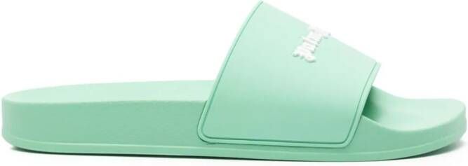 Palm Angels Sneakers met logo-reliëf Groen