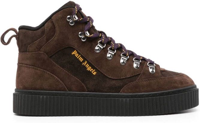 Palm Angels Suède enkellaarzen Bruin