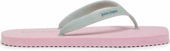 Palm Angels Teenslippers met logoprint Blauw