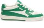Palm Angels Witte Leren Sneakers met Smaragdgroene Accenten White - Thumbnail 3