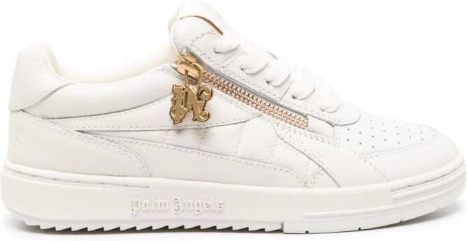 Palm Angels University leren sneakers Wit