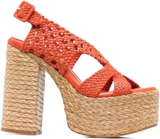 Paloma Barceló Sandalen met open neus Oranje