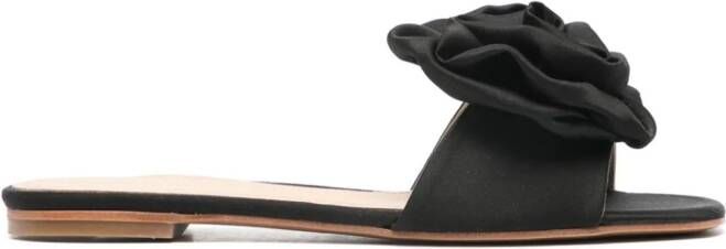 Paloma Barceló Calipso sandalen met bloemapplicatie Zwart