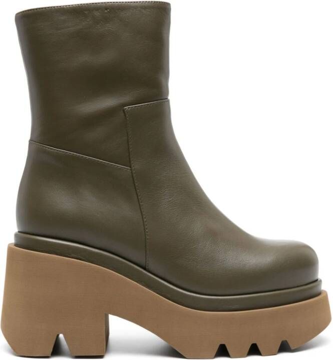 Paloma Barceló Leonor leren laarzen Groen