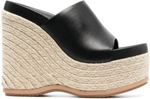Paloma Barceló Lua sandalen met sleehak Zwart