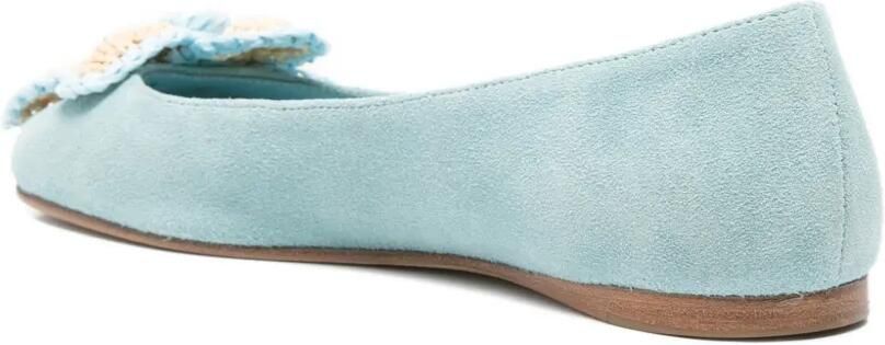 Paloma Barceló Ballerina's met bloemapplicatie Blauw - Foto 4