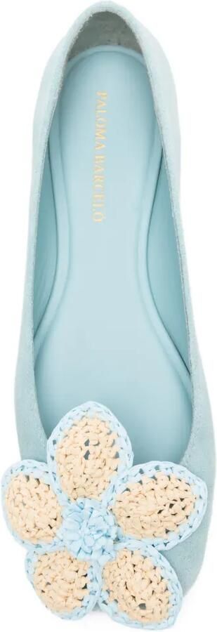 Paloma Barceló Ballerina's met bloemapplicatie Blauw - Foto 3