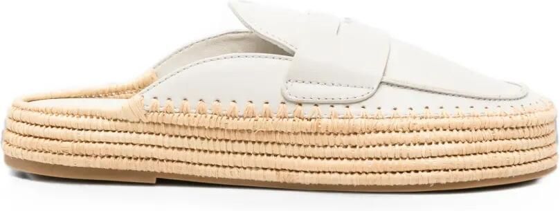 Paloma Barceló Belinda leren muiltjes Beige
