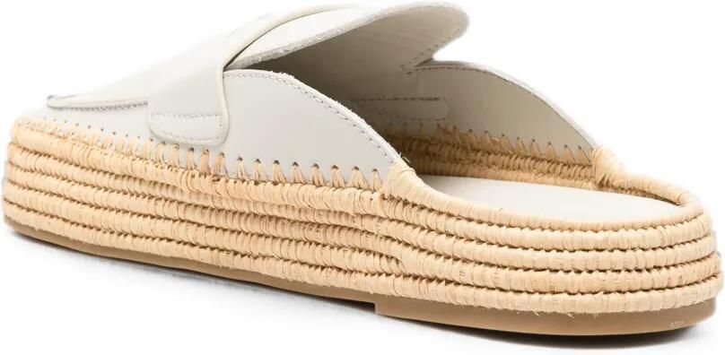 Paloma Barceló Belinda leren muiltjes Beige - Foto 3