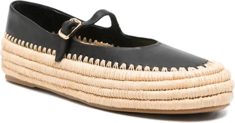 Paloma Barceló Geweven platte pumps met bandjes Zwart - Foto 2