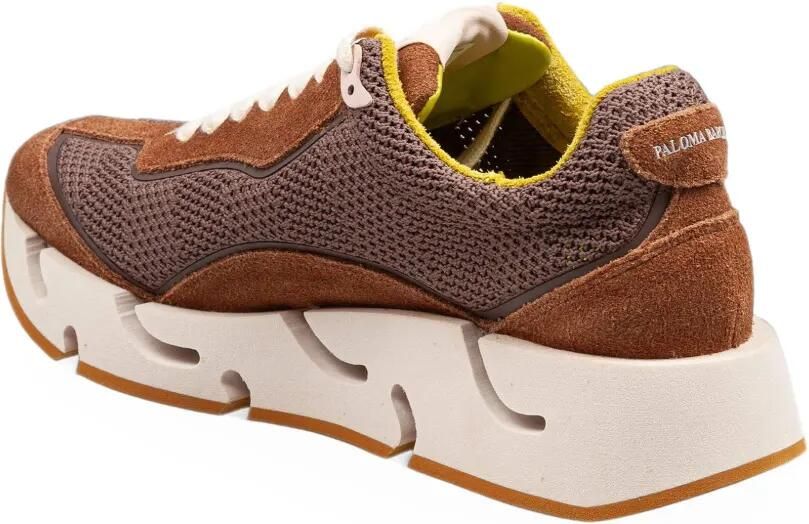 Paloma Barceló Hadi mesh sneakers met vlakken Bruin - Foto 2