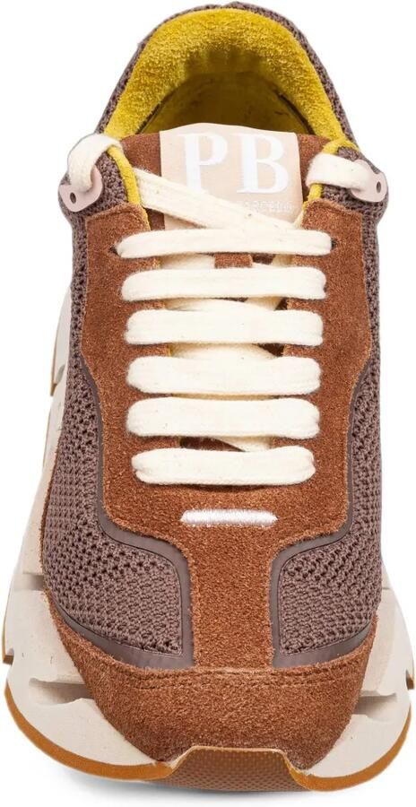 Paloma Barceló Hadi mesh sneakers met vlakken Bruin - Foto 3