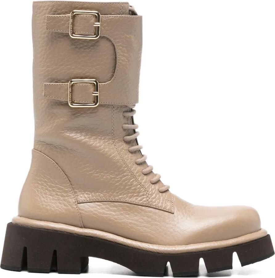 Paloma Barceló Laarzen met gesp Beige