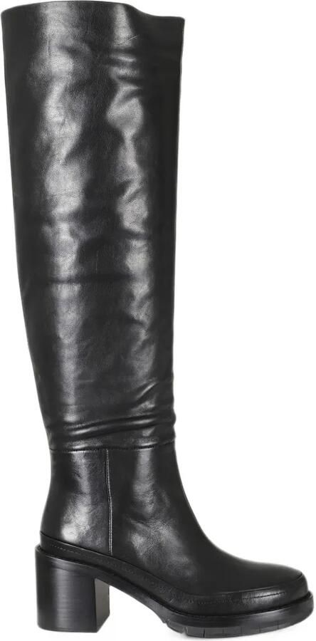 Paloma Barceló Ness leather knee-high boots Zwart