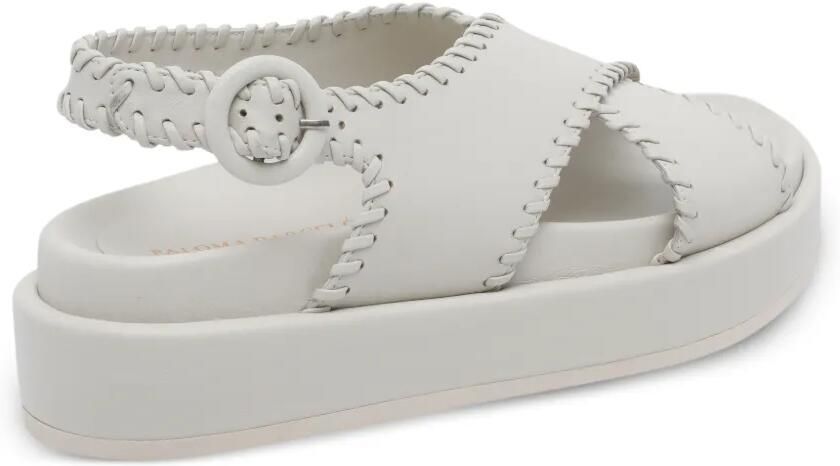 Paloma Barceló Leren sandalen Beige - Foto 3