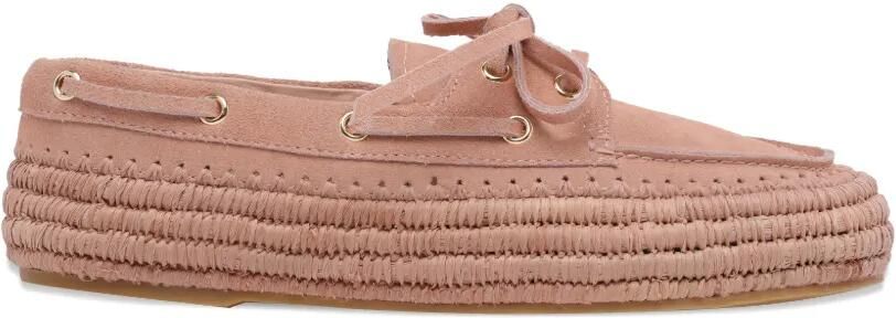 Paloma Barceló Penelope muiltjes met raffia bovenkant Roze