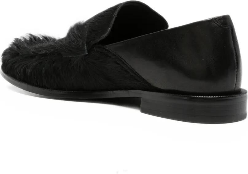 Paloma Barceló pony-hair panelled loafers Zwart - Foto 2