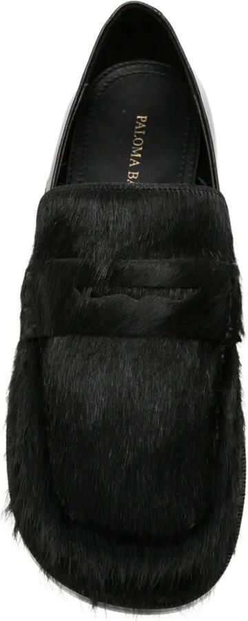 Paloma Barceló pony-hair panelled loafers Zwart - Foto 4