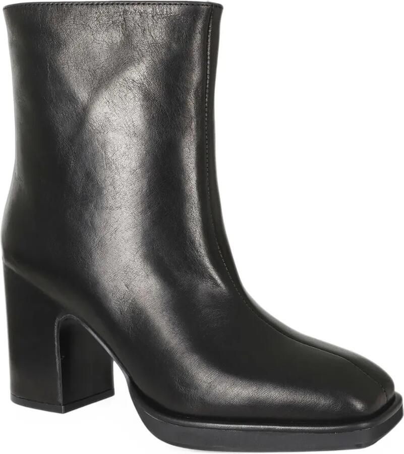 Paloma Barceló square-toe leather ankle boots Zwart - Foto 2