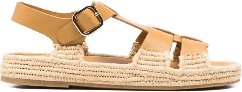Paloma Barceló Yuka espadrilles met gesp Bruin