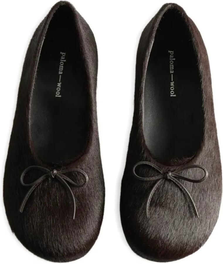 Paloma Wool Napoli II ballerina's met strikdetail Bruin - Foto 2
