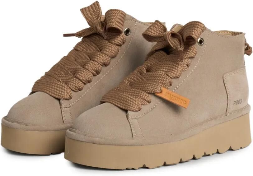 PANCHIC P003 suède sneakers met plateauzool Beige - Foto 3