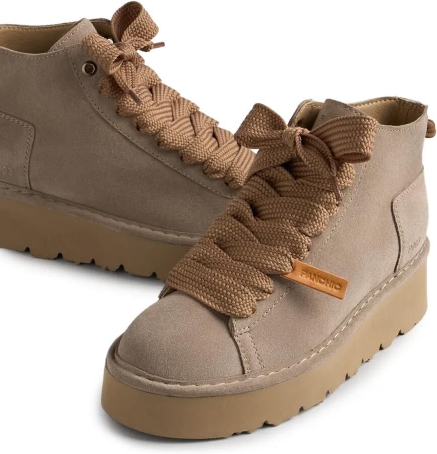 PANCHIC P003 suède sneakers met plateauzool Beige - Foto 2