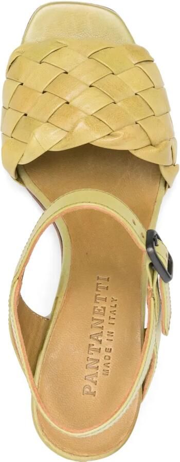 Pantanetti 70 mm geweven sandalen Groen - Foto 4