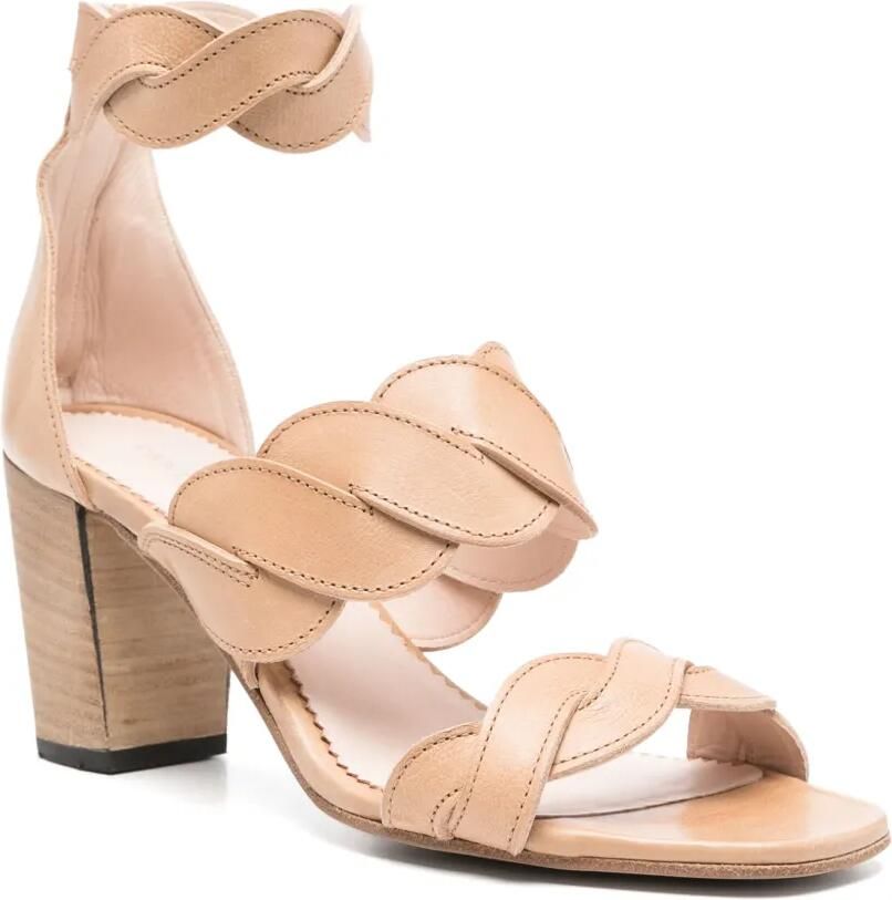 Pantanetti 80 mm suède sandalen Beige