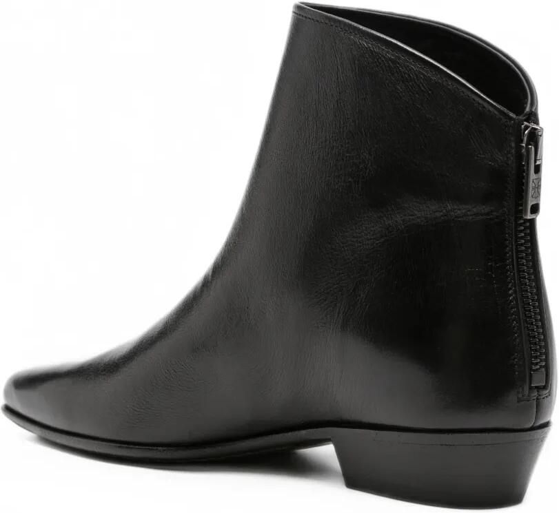 Pantanetti rear-zip leather ankle boots Zwart - Foto 2