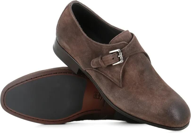 Pantanetti Suède loafers met gespsluiting Bruin - Foto 3