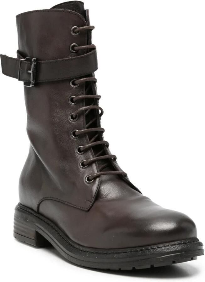 Paola parisi buckle-strap lace-up boots Bruin - Foto 3