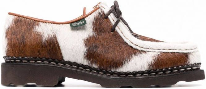 Paraboot Michael veterschoenen met kalfshaar Bruin