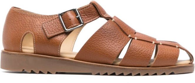 Paraboot Pacific sandalen met gespsluiting Bruin