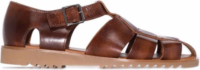 Paraboot Pacific sandalen met gesp Bruin