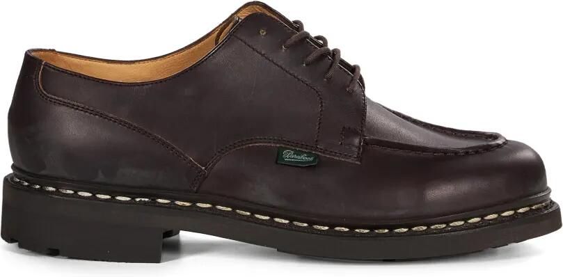 Paraboot Chambord kalfsleren derby schoenen met platte neus Bruin