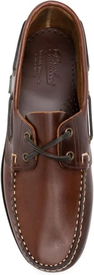 Paraboot Leren bootschoenen met veters Bruin - Foto 4