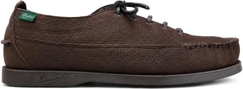 Paraboot Malibu derby schoenen van bewerkt leer Bruin