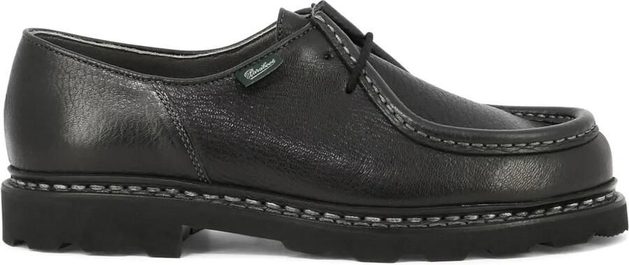 Paraboot Michael leren derby schoenen met textuur Zwart