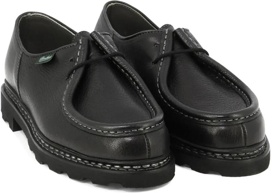 Paraboot Michael leren derby schoenen met textuur Zwart - Foto 3