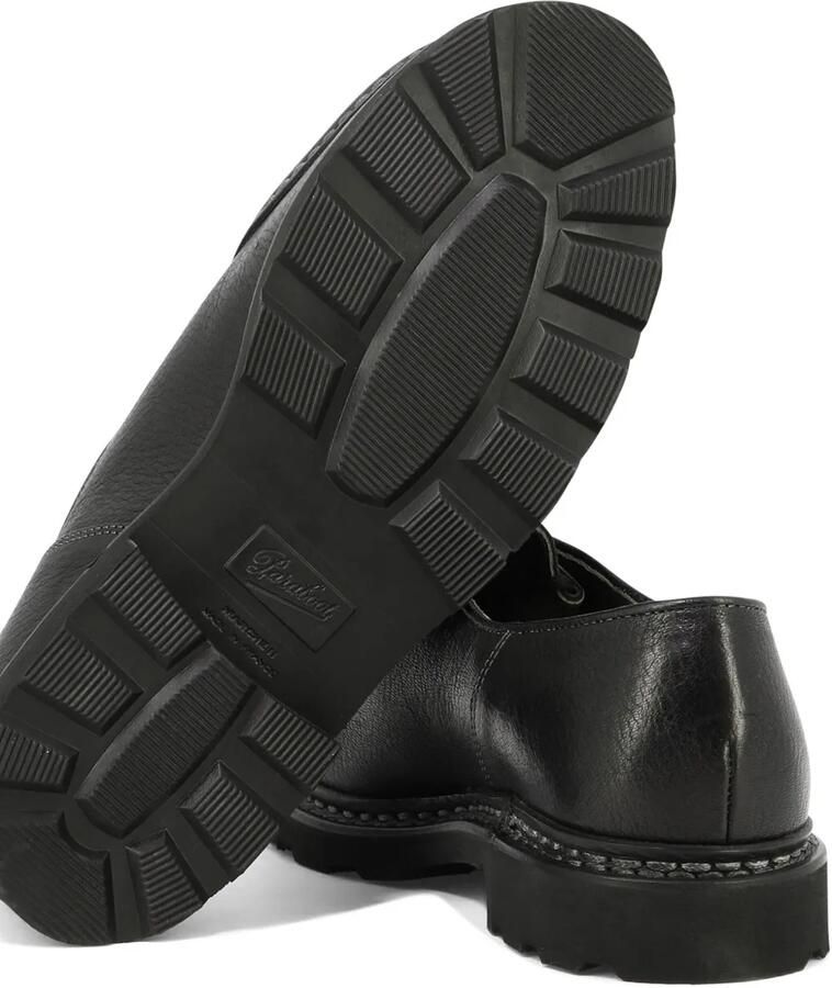 Paraboot Michael leren derby schoenen met textuur Zwart - Foto 2