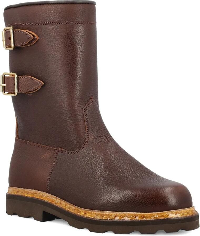 Paraboot Sanglier leren laarzen met dubbele gesp Bruin - Foto 3