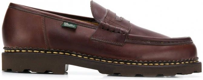 Paraboot Reims loafers heren leer leer rubber 6.5 Bruin