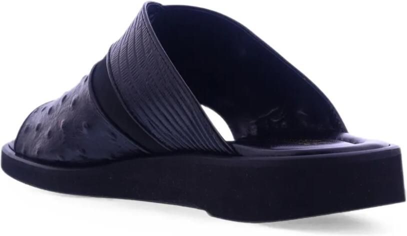 Paris Punk Bertozzi leren sandalen met textuur Zwart - Foto 2