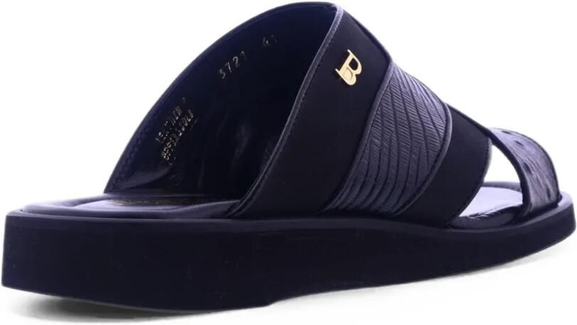 Paris Punk Bertozzi leren sandalen met textuur Zwart - Foto 3