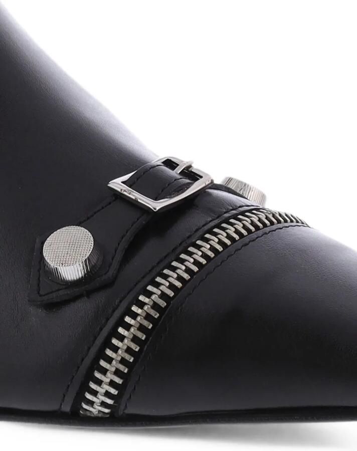 Paris Punk buckle-detail leather ankle boots Zwart - Foto 4