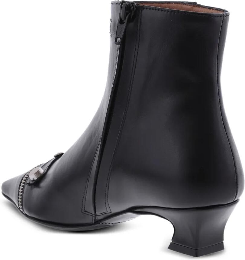 Paris Punk buckle-detail leather ankle boots Zwart - Foto 2
