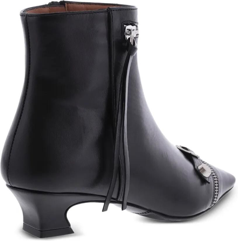 Paris Punk buckle-detail leather ankle boots Zwart - Foto 3