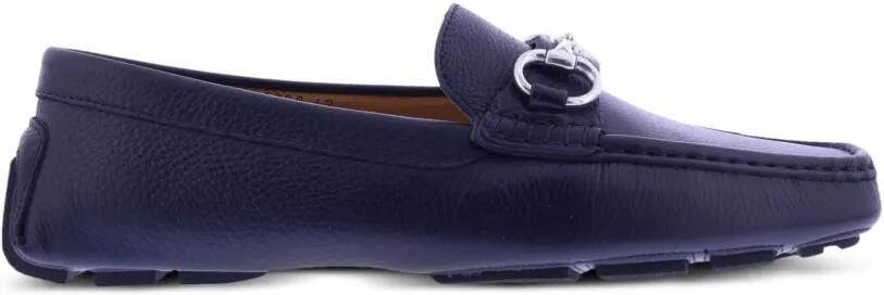 Paris Punk Gianluca Perrone leren loafers met textuur en horsebit-detail Blauw